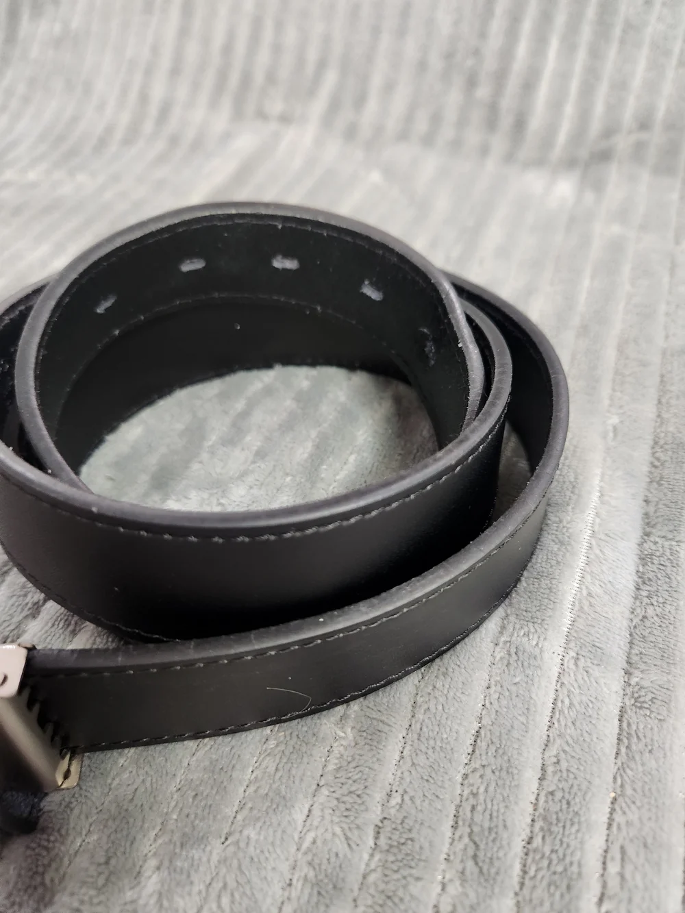 Oobe Black Unisex  black Leather Barton Belt Size M Approx. 40 in Everyday Use
